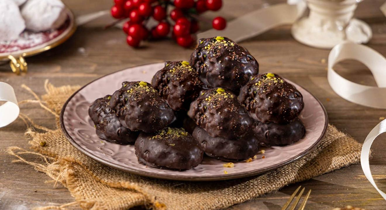 μελομακαρονα με σοκολατα