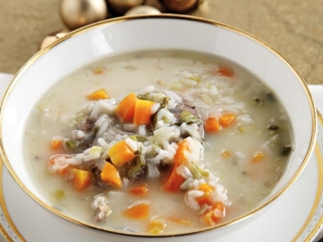 Κρεατόσουπα με ρύζι αυγολέμονο