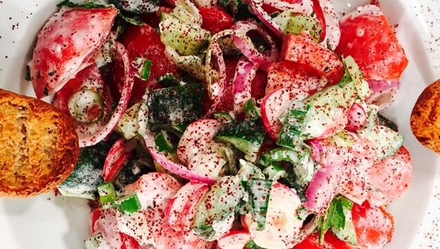 fattoush - λιβανέζικη σαλάτα - σαλάτα