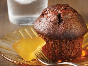 Μάφιν με κακάο και άρωμα πορτοκάλι