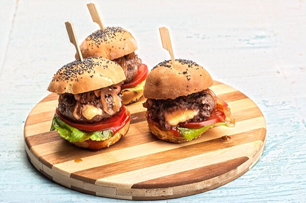 μίνι μπέργκερ για παιδικό πάρτυ burgers ψωμακια mini burger