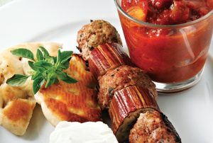 κεμπάπ με μελιτζάνες