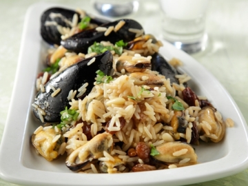 Μύδια με ρύζι