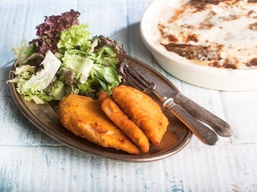 Σνίτσελ κοτόπουλο στο φούρνο ή στο τηγάνι