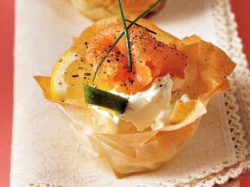 Θήκες από τραγανό φύλλο, γεμιστές