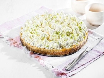 Γλυκό με τραγανή βάση και κρέμα λάιμ