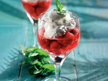 Κρέμα μασκαρπόνε με φράουλες