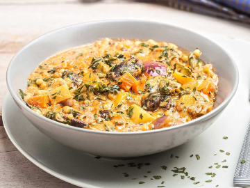 Κριθαράκι με λαχανικά και όσπρια