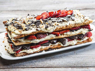 Μιλφέιγ μπισκότο με φράουλες