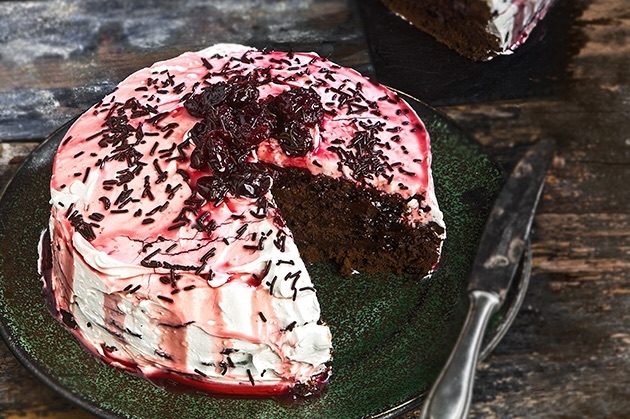 νηστίσιμη τούρτα black forest συνταγη