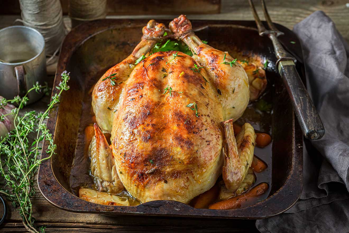 Τραγανό κοτόπουλο φούρνου με λεμονάτη σάλτσα