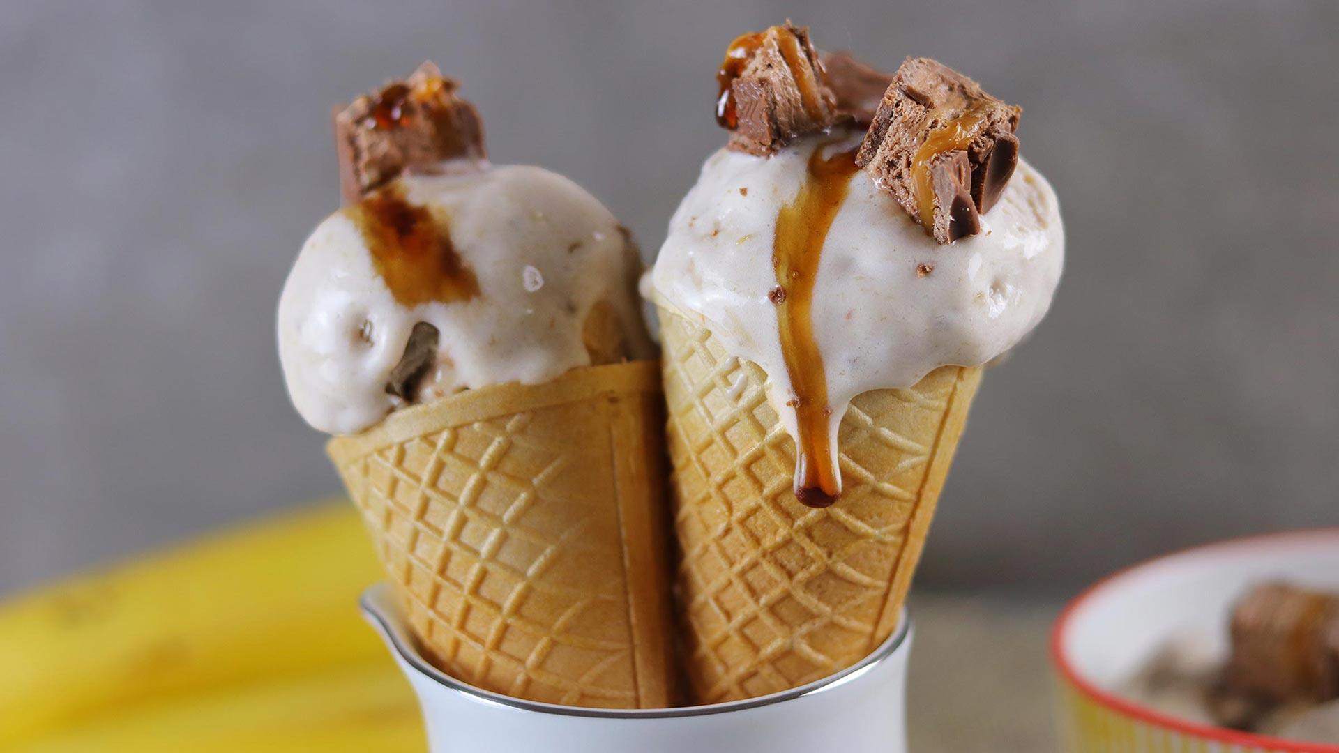 Παγωτό banoffee με 3 υλικά