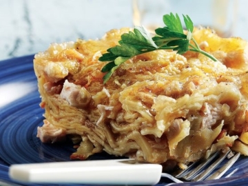 Λαζάνια µε κοτόπουλο, πράσο και κρέµα τυριού