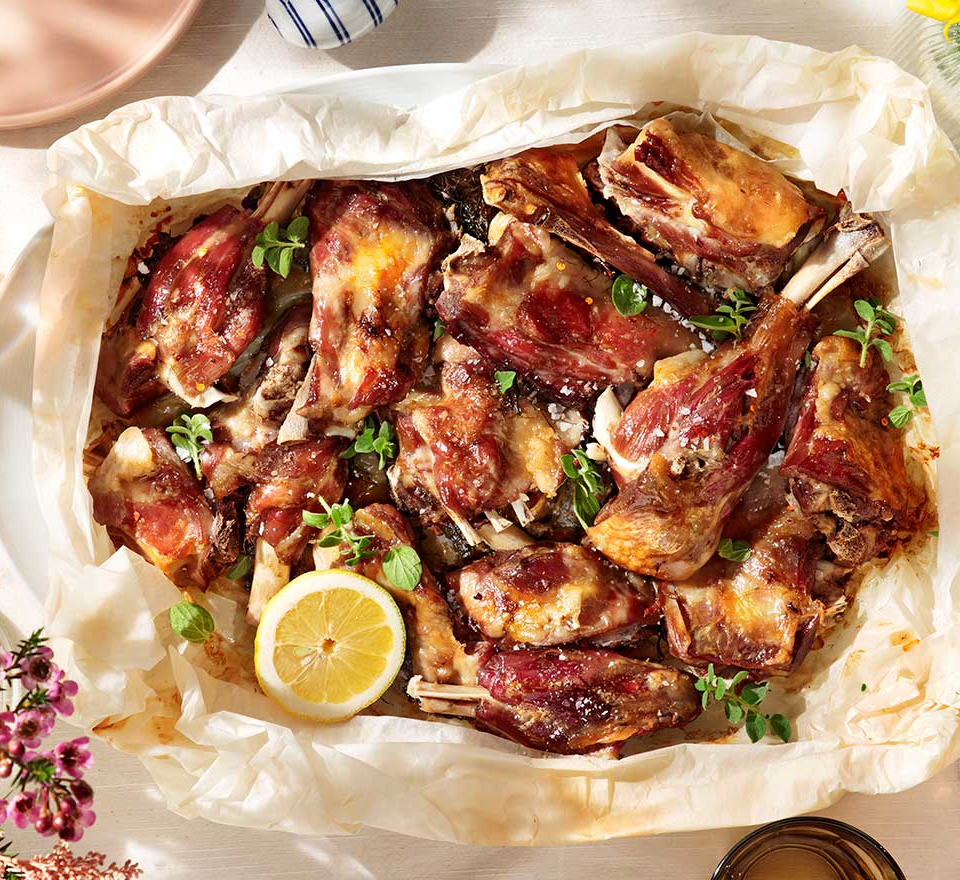 αρνι στη λαδοκολλα - αρνι μπουτι στη λαδοκολα