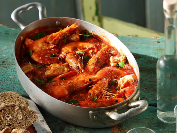 Greek shrimp saganaki