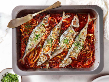 Γόπες στο φούρνο γεμιστές