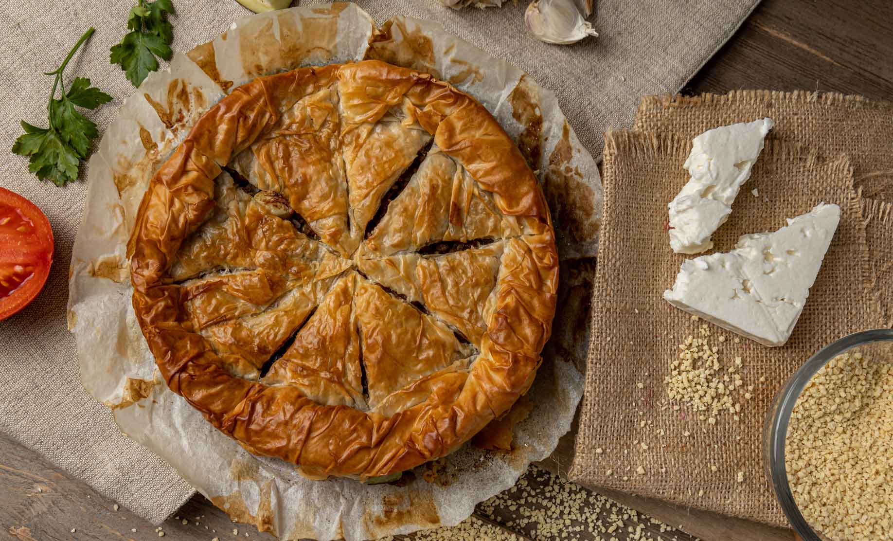 μελιτζανόπιτα με κιμά