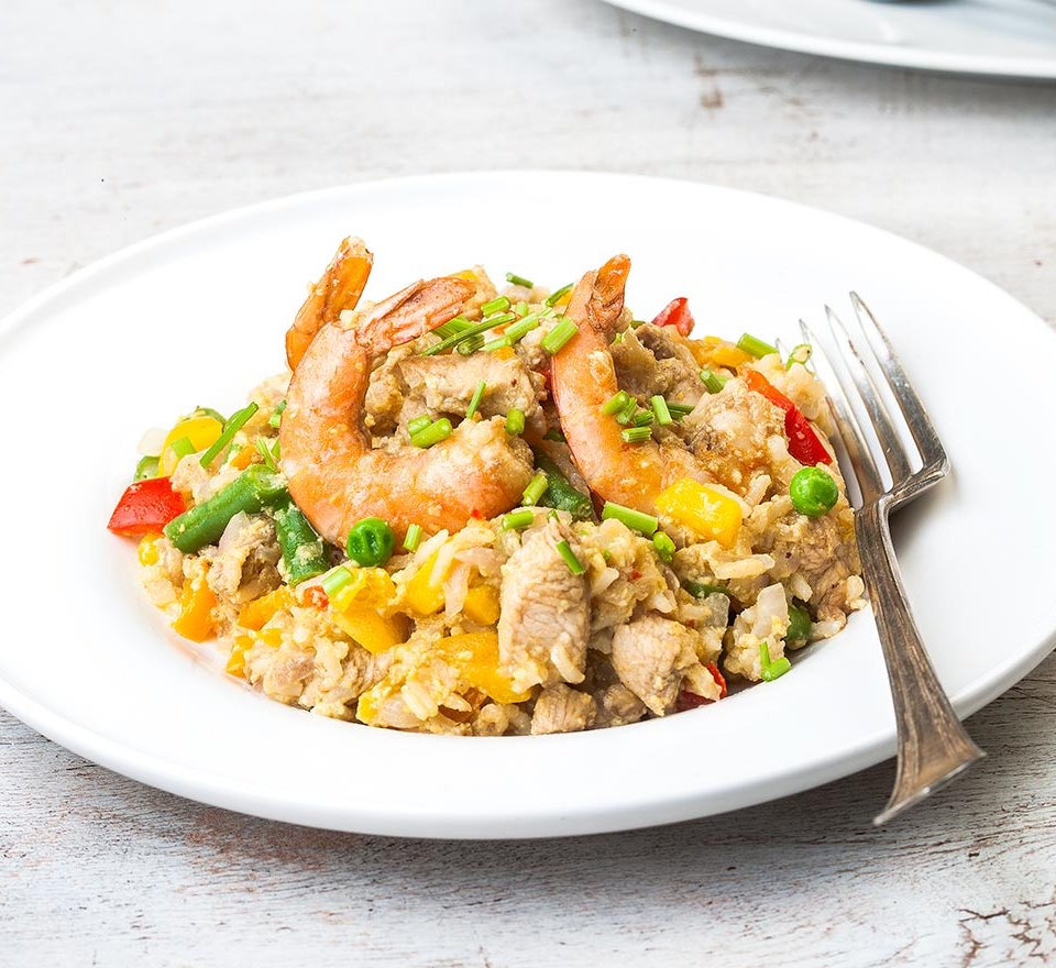 τηγανητό ρύζι με κοτόπουλο