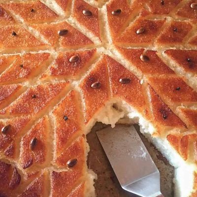 νηστίσιμο ραβανί με ρύζι