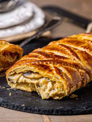 Κοτόπιτα με κρέμα και μανιτάρια