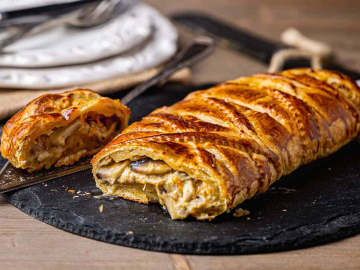 Κοτόπιτα με κρέμα και μανιτάρια