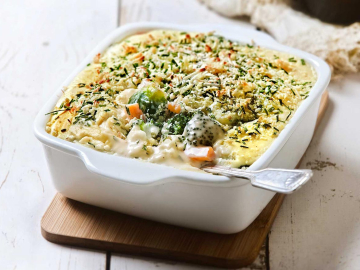 Χριστουγεννιάτικο ογκρατέν με μπέικον