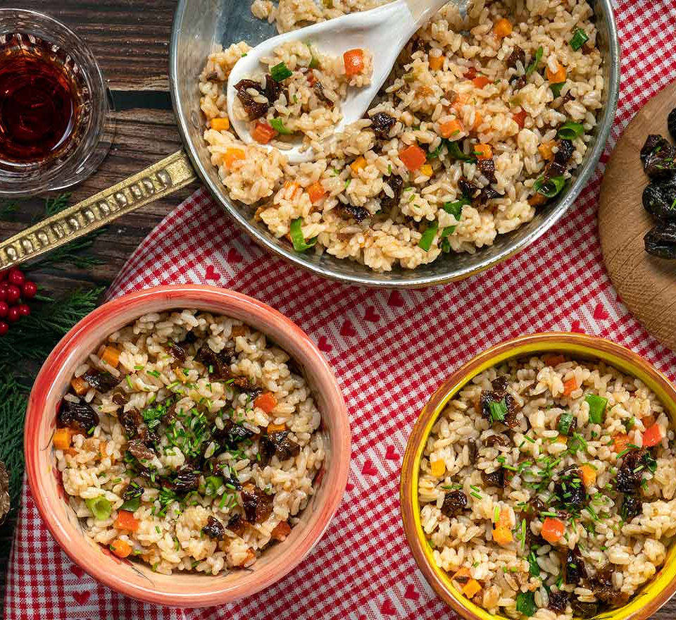 ρυζι με δαμασκηνα