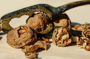 Τα καρύδια αποτελούν την πιο γνωστή τροφή του "εγκεφάλου", λόγο της υψηλής περιεκτικότητας τους σε ωμέγα-3 λιπαρά οξέα, βιταμίνες του συμπλέγματος Β και μαγνήσιο. Τα συστατικά αυτά φαίνεται πως ενισχύουν το μεταβολισμό, μειώνουν το στρες και βελτιώνουν σημαντικά τη διάθεση.