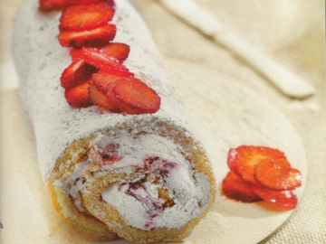 Κορμός βανίλιας με φράουλες