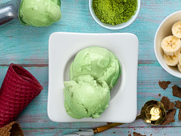 Παγωτό matcha χωρίς ζάχαρη