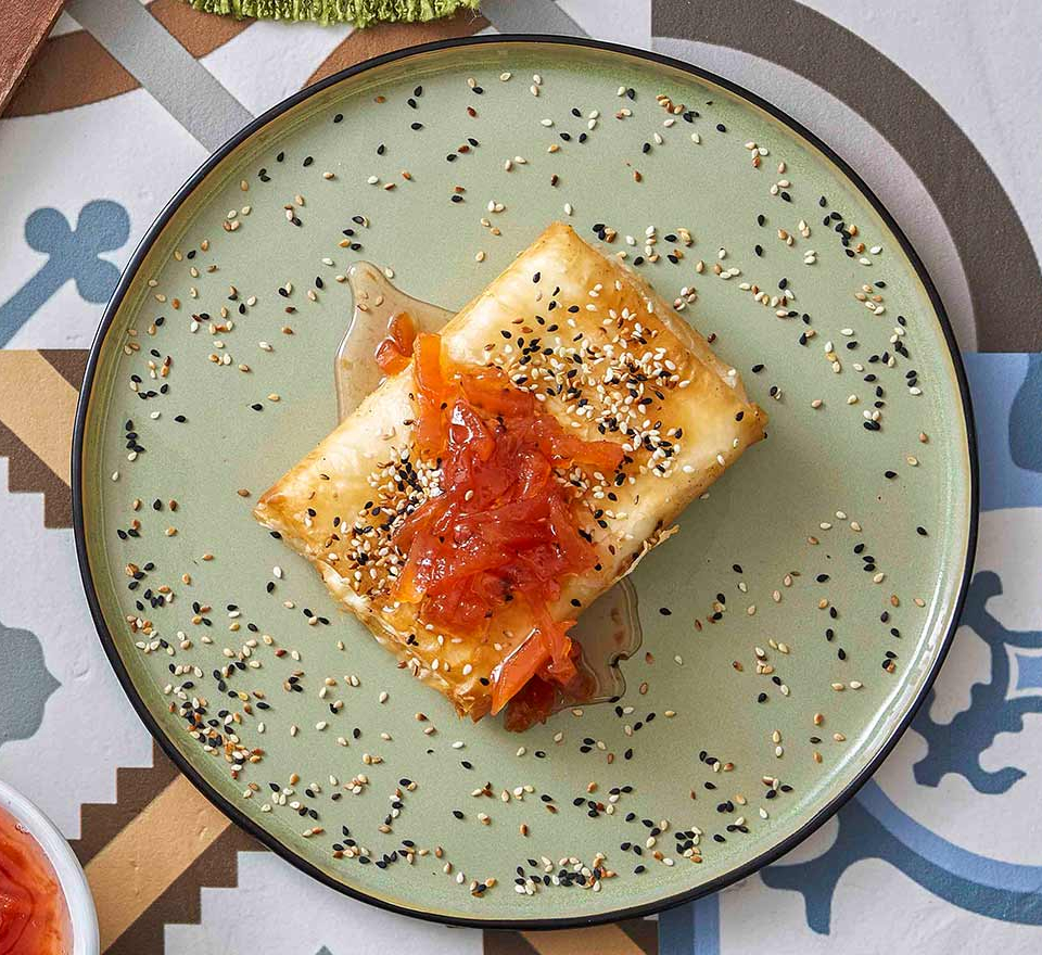 φετα με μελι και φυλλο