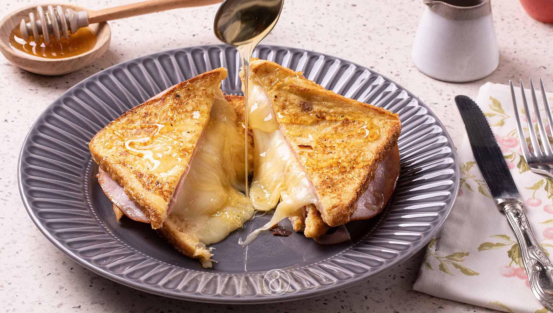 French toast ham and cheese