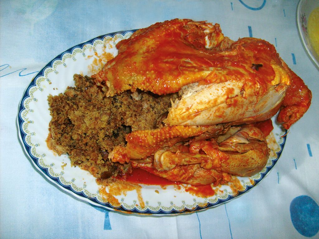 κόκορας γεμιστός στο φούρνο πετεινος παραδοσιακή συνταγή