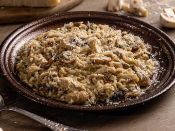 Ριζότο με κοτόπουλο και μανιτάρια