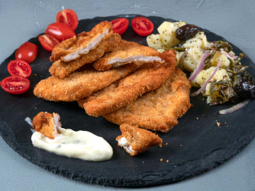 Σνίτσελ κοτόπουλο στο φούρνο ή στο τηγάνι