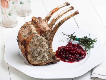 Χοιρινό καρέ με φρούτα του δάσους