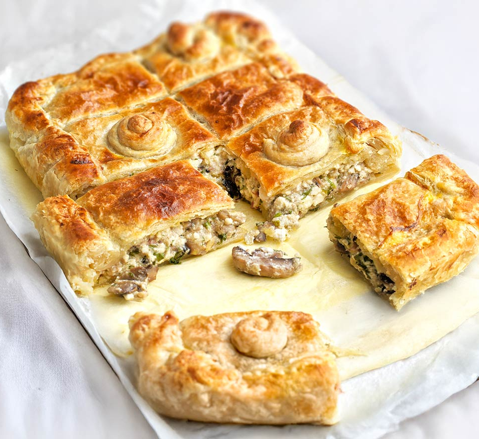 μανιταροπιτα - μανιταροπιτα με σφολιατα