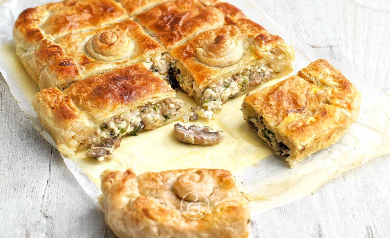 μανιταρόπιτα με σφολιάτα