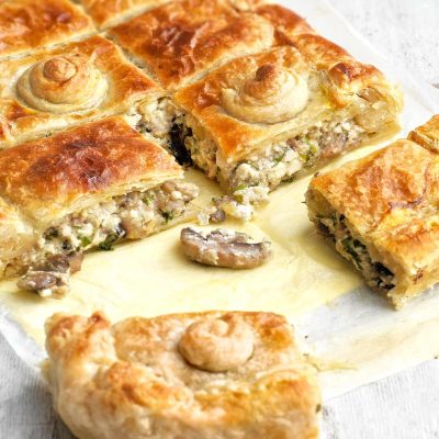 μανιταρόπιτα με σφολιάτα