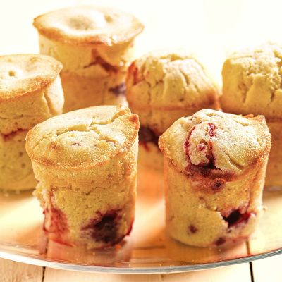 muffins με βατόμουρα