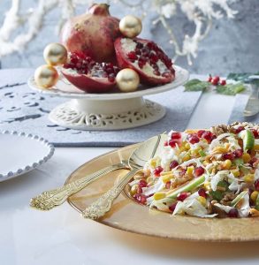 χριστουγεννιάτικη σαλάτα με λάχανο και ρόδι συνταγη γιορτινο τραπεζι αργυρω