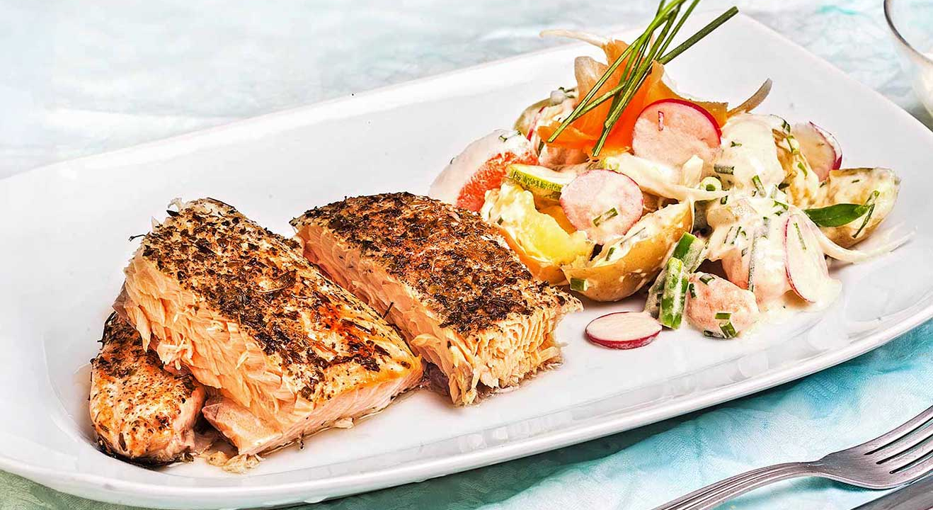 σολωμοσ ψητοσ στο φουρνο αργυρω