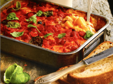 Ιταλικά λαζάνια με πολέντα στο φούρνο