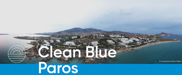 Clean Blue Paros παρος δραση για τα πλαστικα στη θαλασσα