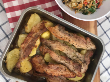 Πανσέτα στο φούρνο με πατάτες