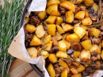 Λευκά μανιτάρια στο φούρνο