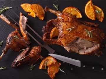 Πάπια με πορτοκάλι στο φούρνο