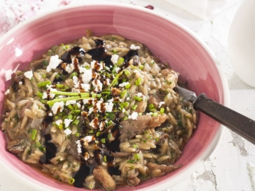 Κριθαρότο με μανιτάρια