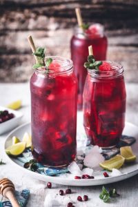 hibiscus ice tea παγωμενο τσαι ιβισκου κοκτειλ χωρις αλκοολ mocktails