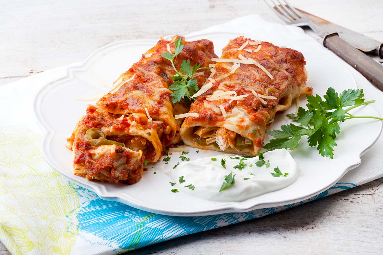Enchiladas με κοτόπουλο